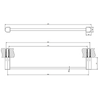 Gessi Rilievo Полотенцедержатель, 45 см, подвесной, цвет: chrome 59400#031