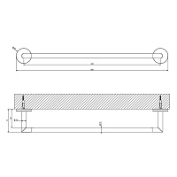 Gessi Tondo Полотенцедержатель, 45 см, подвесной, цвет: chrome 63700#031