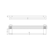 Gessi Origini Полотенцедержатель 45 см, подвесной, цвет: chrome 66502#031