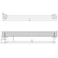 Gessi Tondo Полотенцедержатель, 60 см, подвесной, цвет: copper PVD 63703#030