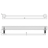 Gessi Ingranaggio Полотенцедержатель подвесной 60 см, цвет: finox brushed nickel 63903#149
