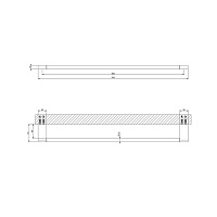 Gessi Origini Полотенцедержатель 60 см, подвесной, цвет: chrome 66504#031