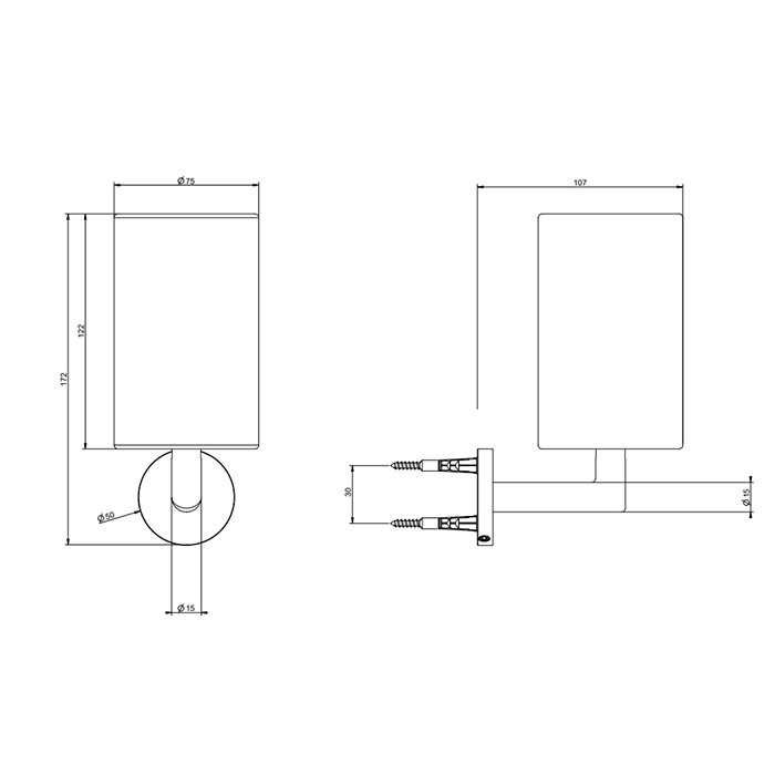 Gessi Tondo Стакан подвесной, композит, цвет: matte black 63607#299