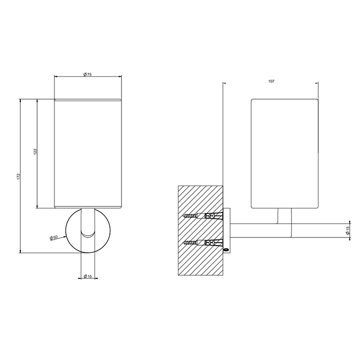 Gessi Tondo Стакан подвесной, композит, цвет: chrome 63608#031