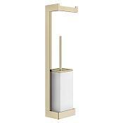 Gessi Inverso/Rettangolo Стойка подвесная - ершик, держатель бумаги, цвет: brushed brass PVD 20867#727