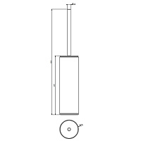 Gessi 316 Ершик для унитаза напольный, цвет matte black 54743#299
