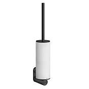 Gessi 316 Ершик для унитаза подвесной с латунной колбой, цвет: matte black/white 54719#299