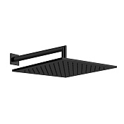 Gessi Emporio Shower Верхний душ 30x30 см 1 вид струи, кронштейн настенный 35 см, цвет: matte black 47364#299
