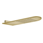 Gessi 316 Верхний душ настенный 10x62 см 1 вид струи, цвет: brushed brass PVD 45163#727