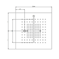 Gessi Mimi Верхний душ встраиваемый в потолок 35x35 см 3 вида струи,внешняя часть, цвет: matte black 57875#299