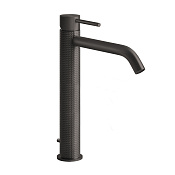 Gessi 316 Смеситель для раковины высокий с донным клап. однорыч., цвет: black metal brushed PVD 54403#707