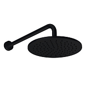 Gessi Origini Верхний душ 25 см 1 вид струи, кронштейн настенный 38,9 см, цвет: matte black 66148#299