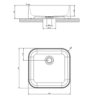 Gessi Rilievo Раковина чаша 39х37х12h см, без прелива, цвет: white ceramic 43456#516