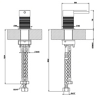 Gessi 316 Trame Рычаг удаленного управления, цвет: steel brushed 54305#239
