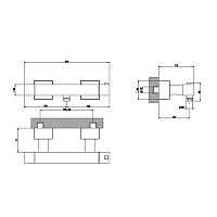 Gessi Rettangolo Термостат для душа на 1 потребителя, цвет: matte black 19431#299
