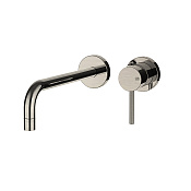 Gessi Via Tortona Смеситель для раковины встраиваемый, излив 22,5 см, цвет: finox brushed nickel 44825#149