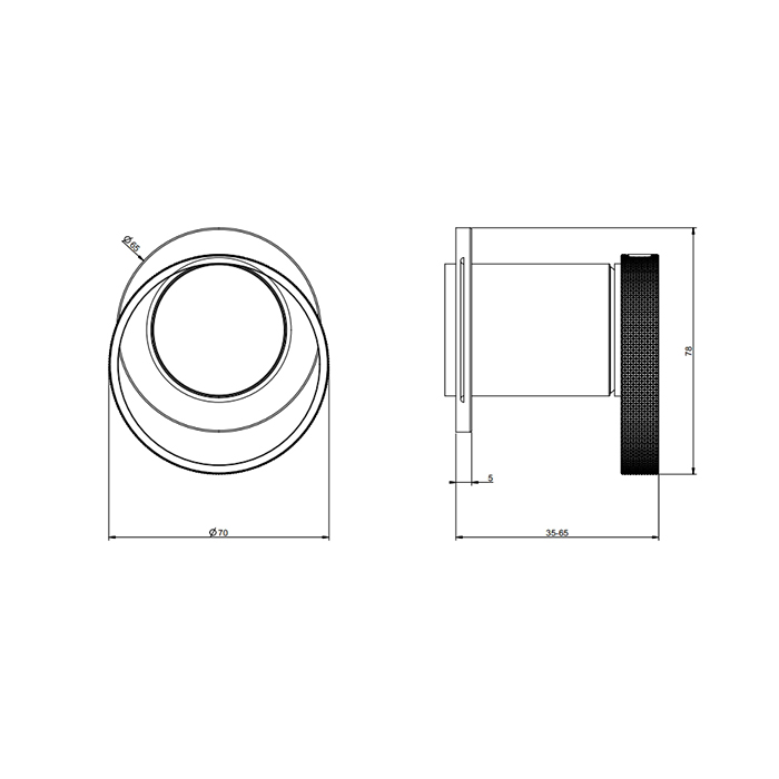 Gessi Anello Смеситель для душа встраиваемый, 1 потребителя, внешняя часть, цвет: brushed brass PVD 63361#727