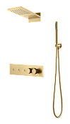 Boheme Fusion Душевой комплект встраиваемый - термостат, верхний душ, 3 потреб., цвет: matt gold 131-MG