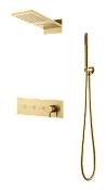 Boheme Fusion Душевой комплект встраиваемый - смеситель, верхний, ручной душ, цвет: matt gold 130-MG