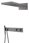Boheme Zodiac Душевой комплект встраиваемый - термостат, душ, 3 потребителя, цвет: gun metall 133-GM