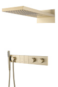 Boheme Zodiac Душевой комплект встраиваемый - термостат, душ, 3 потребителя, цвет: matt gold 133-MG