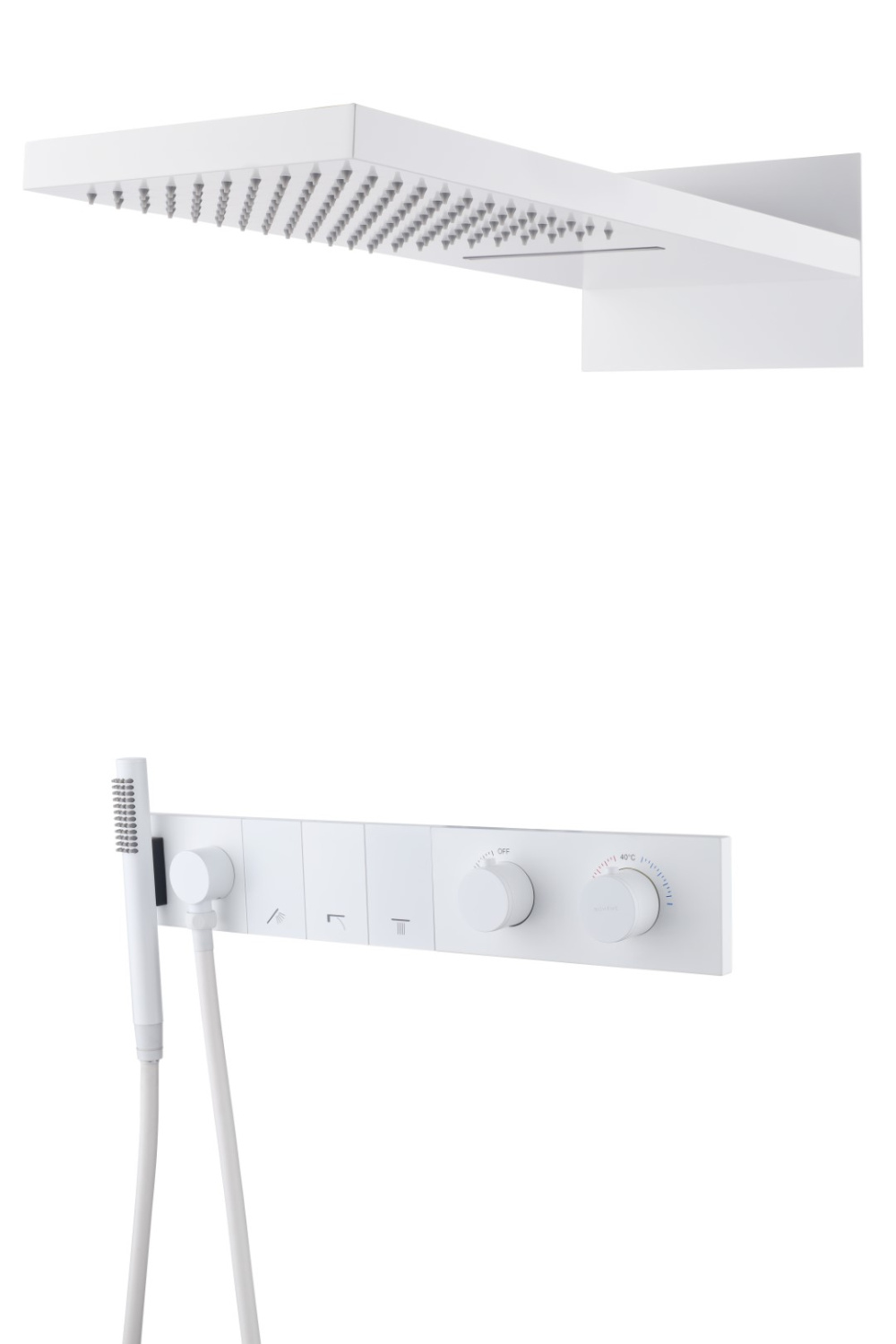 Boheme Zodiac Душевой комплект встраиваемый - термостат, душ, 3 потребителя, цвет: matt white 133-MW