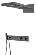 Boheme Zodiac Душевой комплект встраиваемый - термостат, душ, 3 потребителя, цвет: shine gun metall 133-SGM