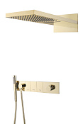 Boheme Zodiac Душевой комплект встраиваемый - смеситель, верхний, ручной душ, шланг, цвет: gold 132-G