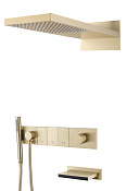 Boheme Zodiac Душевой комплект встраиваемый - смеситель, верхний, ручн. душ, 3 потреб., цвет: gold 132-2-G