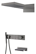 Boheme Zodiac Душевой комплект встраиваемый - смеситель, душ, 3 потребителя, цвет: gun metall 132-2-GM