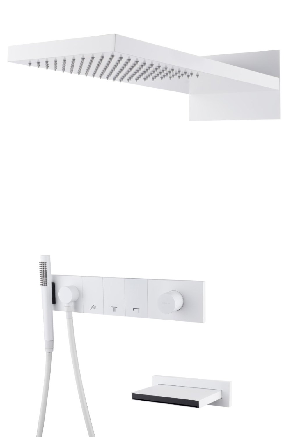 Boheme Zodiac Душевой комплект встраиваемый - смеситель, душ, 3 потребителя, цвет: matt white 132-2-MW