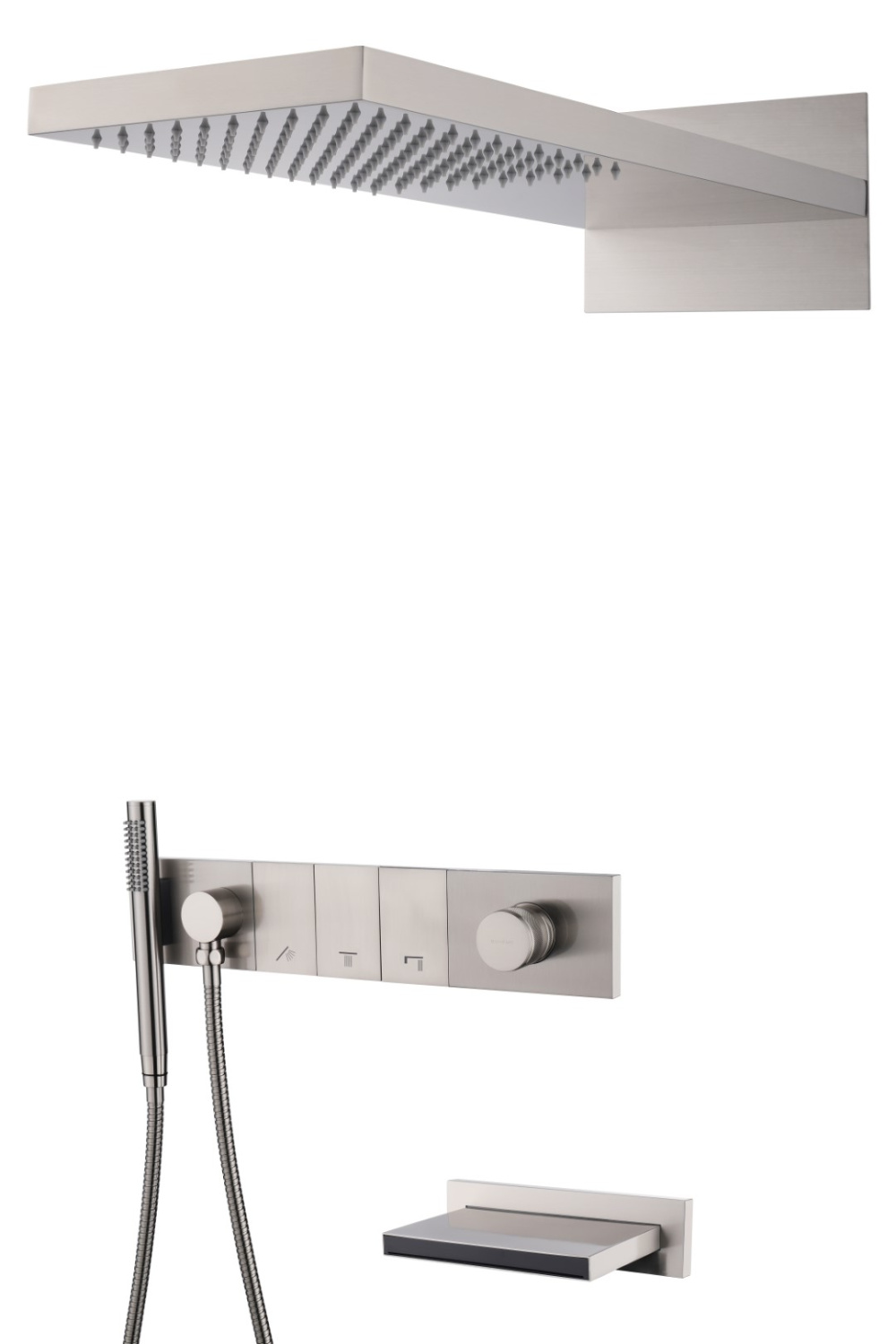 Boheme Zodiac Душевой комплект встраиваемый - смеситель, душ, 3 потребителя, цвет: nickel brush 132-2-NB