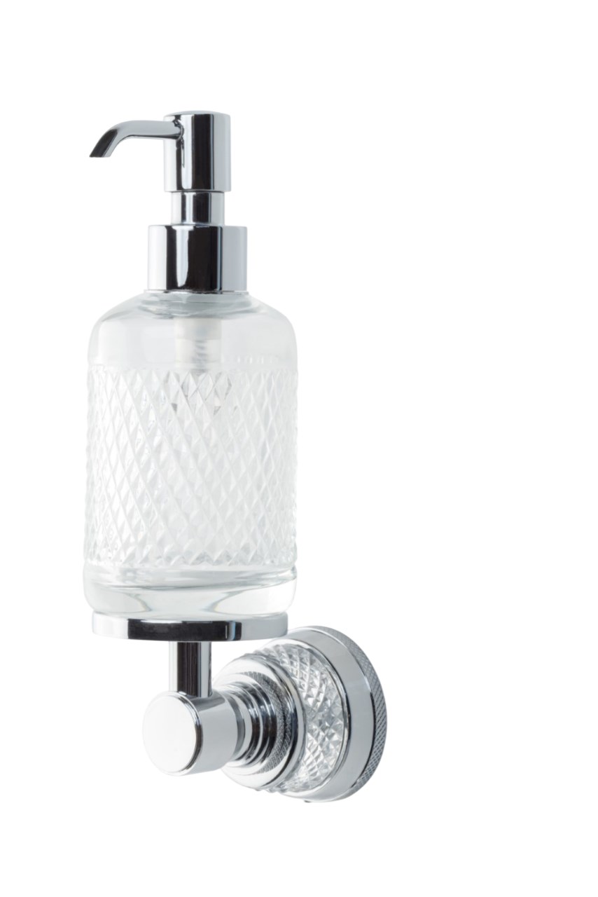 Boheme Aura Дозатор для жидкого мыла, подвесной, стеклянная колба, цвет: chrome 10247-CR