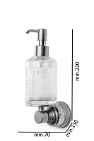 Boheme Aura Дозатор для жидкого мыла, подвесной, стеклянная колба, цвет: chrome 10247-CR