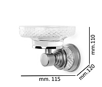 Boheme Aura Мыльница со стеклянной чашей, подвесная, цвет: chrome 10243-CR