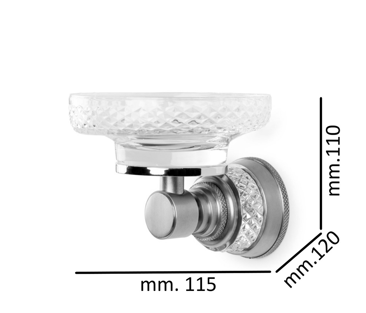 Boheme Aura Мыльница со стеклянной чашей, подвесная, цвет: gold 10243-G