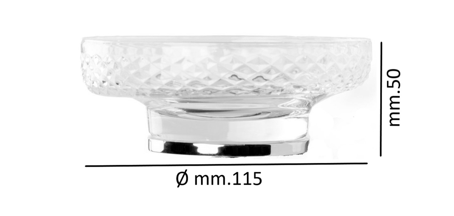 Boheme Aura Мыльница со стеклянной чашей, настольная, цвет: chrome 10251-CR