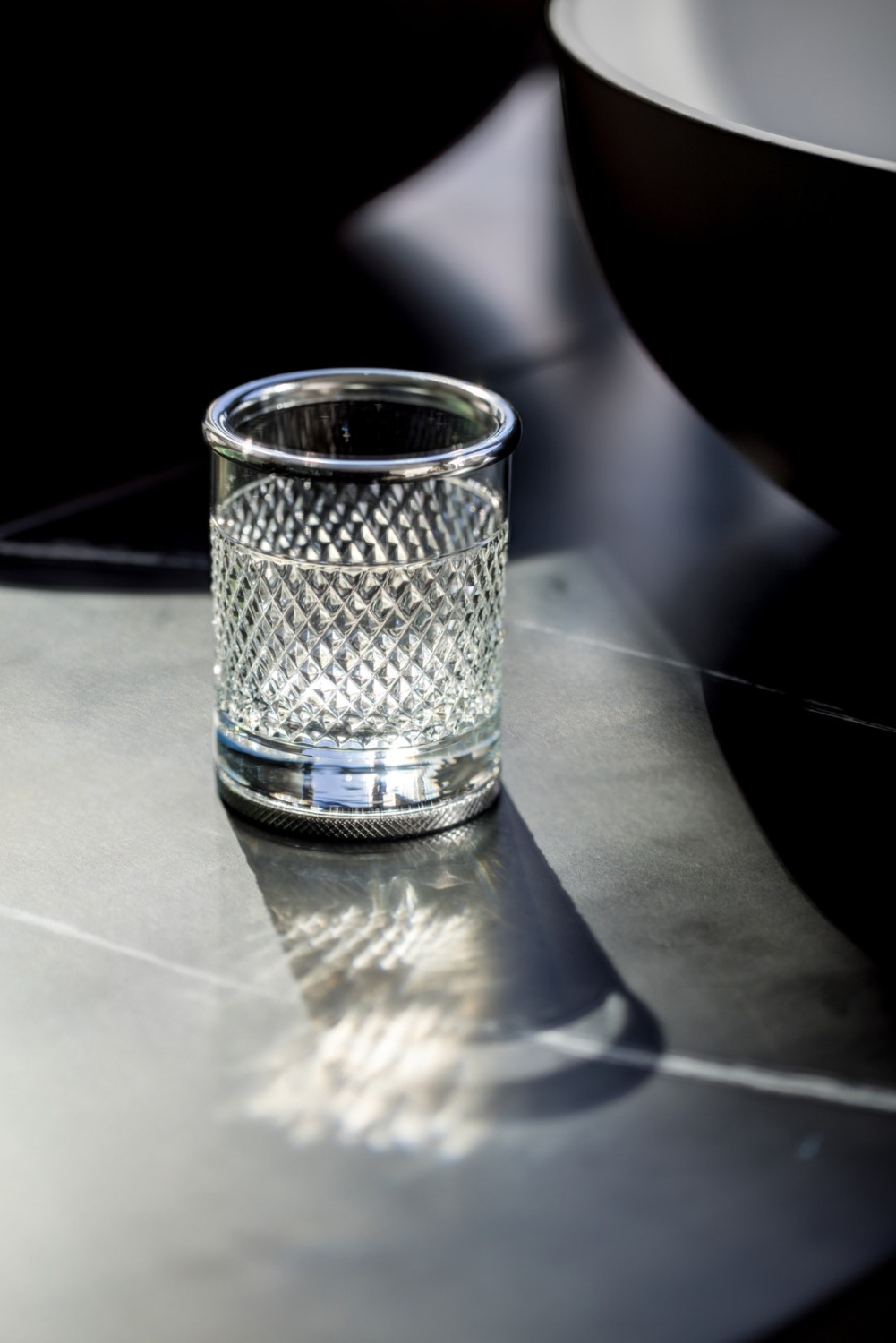 Boheme Aura Стакан настольный, стеклянный полупрозрачный, цвет: chrome 10252-CR