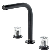 Boheme Elegante Смеситель для раковины на 3 отверстия, высота излива 17,9 см, без д/к, цвет: black 152-B-EL