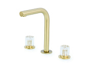 Boheme Elegante Смеситель для раковины на 3 отверстия, излив 17,9 см, без д/к, цвет: matt gold 152-MG-EL