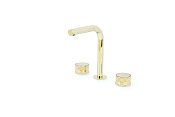 Boheme Prestige Смеситель для раковины на 3 отверстия, высота излива 17,9 см, без д/к, цвет: gold 152-G-PR