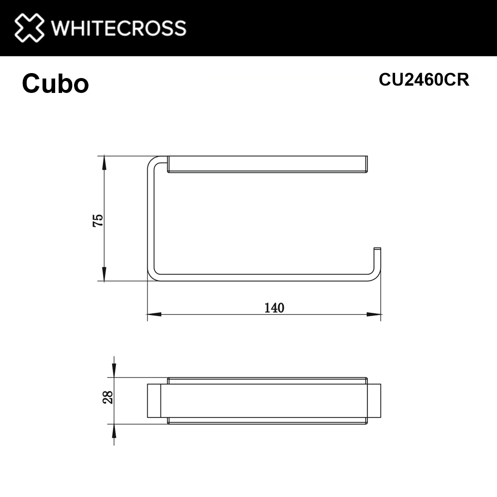 Whitecross Cubo Держатель туалетной бумаги подвесной цвет: хром глянцевый CU2460CR