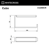 Whitecross Cubo Держатель туалетной бумаги подвесной цвет: хром глянцевый CU2460CR
