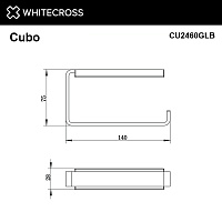Whitecross Cubo Держатель туалетной бумаги подвесной цвет: золото брашированное CU2460GLB