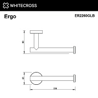 Whitecross Ergo Держатель туалетной бумаги подвесной цвет: золото брашированное ER2260GLB