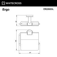Whitecross Ergo Держатель туалетной бумаги подвесной цвет: золото глянцевое ER2262GL