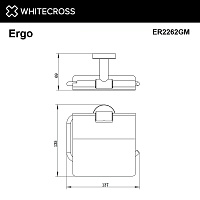 Whitecross Ergo Держатель туалетной бумаги подвесной цвет: оружейная сталь ER2262GM