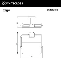 Whitecross Ergo Держатель туалетной бумаги подвесной цвет: никель брашированный ER2262NIB