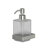 Whitecross Cubo Дозатор для жидкого мыла подвесной, стеклянная колба, цвет: никель брашированный CU2440NIB