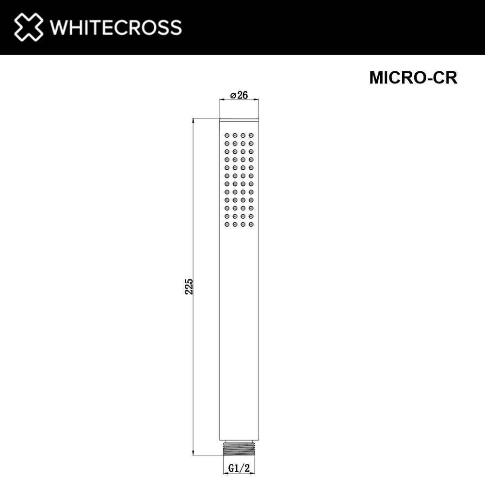 Whitecross Душевая лейка 1 режим, латунь цвет: хром глянцевый MICRO-CR